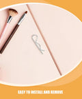 Sturdy 8 Pack R Shape Hitch Pins Made From Industrial Stainless Steel For Secure Mechanical Assembly And Fastening Lock Applications That Are Easy To Install And Super Durable For Any Heavy Duty Task with makeup brushes on pink surface.