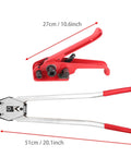Heavy Duty Strapping Tensioner And Sealer Tool Set with red handle for PET and PP plastic straps hand sealing and banding machine