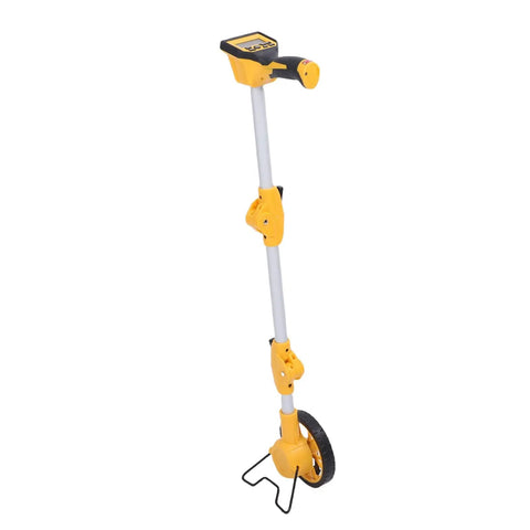 Jeffergarden Digital Display Measuring Wheel with Accurate Distance, tall yellow measuring wheel with digital display.