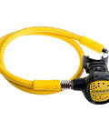 Ultra Compact Scuba Octopus Regulator for Easy Dives, Ultra Light 145g ABS Elastomer Build, Single Hull Design visible with hose