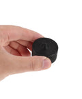 KALLORY 6 Pack Shaft End Protectors For Grip-O-Matic Pullers, hand holding black rubber cap for spindle protection.