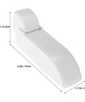 White Iron Self Closing Door Hinges With Spring Two Pack For Freezer Flip Lids And Cooler Doors, dimensions labeled