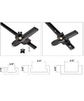 Straight Shots Only Thin Rip Jig For Table Saw With Roller Limiter And T Track Mount For Rock Solid Alignment A No Sweat Woodworking Cutting Guide Designed Tight For Serious Builders And Weekend Warriors, showing precision measurements and adjustable features.