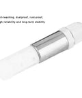 Close-up of rugged temperature humidity sensor with I2C output in stainless steel and plastic housing