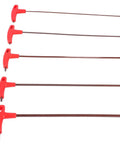 Rock Solid Five Piece T Handle Hex Key Set Made From Top Shelf S2 Alloy Steel Features Ergonomic Long Grip For Serious Mechanics And DIYers Who Need To Hit Those Tight Spots When Torque Matters Most. 5-piece metric T-handle hex keys 3mm to 8mm, S2 alloy steel