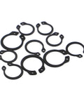 Heavy Duty External Circlip Retaining Rings For Shaft And Bearing Assembly Fit M6 To M50 Durable Carbon Steel Build, various sizes.