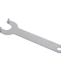Silver angle grinder flange wrench from the Angle Grinder Flange Wrench And Six Flange Nuts Kit 5/8-11 Fits Dewalt Makita Bosch
