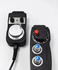 Handheld CNC Controller With Manual Pulse Generator Encoder Motion Control System Pro Grade Emergency Stop And Electronic Handwheel For Precise Speed Angle And Origin Detection To Prevent Machining Deviations And Count Loss, black plastic unit