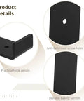 Heavy Duty Industrial L Shape Black Corner Brackets Built Tough With Upward Hooks For Rock Solid Wall Mounted Shelf Support And Smart Vertical Storage Setup 4 Pack detailed view highlighting practical hook design and screw holes.