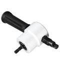 Dual Head Sheet Metal Nibbler With 360 Degree Cutting For Iron Stainless Steel Copper Aluminum, drill attachment close-up