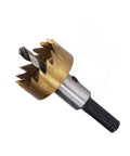 Top Rated 5 Piece Hole Saw Bit Kit Made With High Carbon Steel And Ti Coating For Drilling Clean Holes In Wood Steel Aluminum Plastic Plus Hex Wrench And Spring Included For All Your DIY Projects. 1 hole saw bit with pilot drill