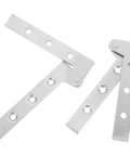 Heavy Duty Pivot Hinge Kit Four Pack For Doors And Cabinets, stainless steel seven shaped design with holes for screws