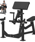 Preacher Curl Bench And 2 In 1 Arm Training Machine For Home Gym Plate Loaded Bicep Curl And Tricep Extension Station