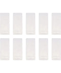 Ten Pack No Drill Stackable Transparent Door Stops with TPR Flexible Anti Collision for Home Office, Easy Peel And Stick