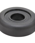 Heavy Duty Double Sealed Forklift Mast Guide Bearing 45mm Inner 5 In Outer 1.25 In Wide Tight Rubber Guard side view showing smooth black rubber material.