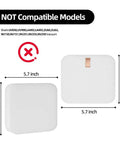 Product dimensions for foam and felt vacuum filter replacement set, showing incompatibility with certain models.