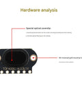 Time Of Flight Distance Sensor Module For VL6180 And VL53L1X IIC Output Plug And Play Workhorse with optical coverslip detail