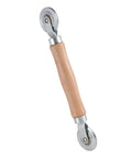 Double End Box Scoring Tool With Dual Rollers For Cardboard And Metal Sheets, featuring ergonomic wooden handle