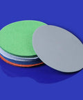 Premium Self Adhesive Circular Sanding Discs With Flocking Material For Blending And Finishing 20 Pack Of 3000 To 10000 Grit Hook Loop Sandpaper Pads showing assorted colors.
