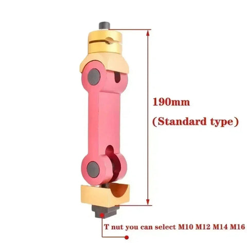 Rock Solid Deadnuts Accurate Universal Adjustable CNC Mill Work Piece Stop Positioner For Lathe And Milling Machinery Locator with gold and pink metal design 190mm standard type.