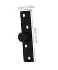 Heavy Duty Stainless Steel Pivot Hinge For Hidden Bookcases And Invisible Door Hardware With Rotatable Design For Secret Doors In Black Finish Durable For Cabinets And Commercial Spaces featuring dimensions visible