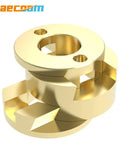 16mm Oldham Coupling T8 Z Axis Flexible Shaft For 3D Printer Hot Bed Reduces Swing Vibrations With CNC Screw Drive Smooth Printing Action gold metal