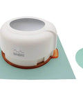 2-Inch Circle Magnetic Punch for Paper Crafting and Scrapbooking on teal paper, cutout circle shown.