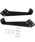 2 Pack Black Top Door Stops with 90 Degree Top Mount Limiter and Rubber Pad, stainless steel with screws for easy install