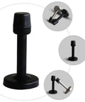 Close-up of Two Pack Stainless Steel Door Buffer Stopper for Wall Protection and Door Bump Prevention No Drill Installation.