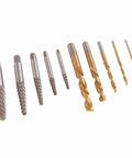 Grab This Awesome 10 Piece Screw Extractor Set With Drill Bits Left Hand Plated Alloy Steel Fastener Remover Kit For Damaged Screws Bolts Tough To Get Tools, 10 drill bits