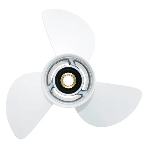 Three Blade Aluminum Outboard Propeller 13 1/4 Inch Diameter 17 Pitch Right Hand Rotation 15 Spline Fits Yamaha 115 130 HP Engines