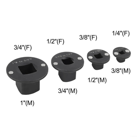 Hot Deal Low Profile Impact Socket Adapter Set 4 Piece Heavy Duty Stackable Steel Drive Reducer Kit Perfect For Tight Spots And Auto Repair Grind, 1-inch to 1/4-inch