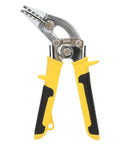 3-Inch Offset Hand Seamer for Sheet Metal, 45 Degree Bend and Straight Bend Options, Pro Grade Keel Bending Pliers with yellow handles
