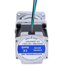 Top view of Beefy Torque Nema 23 Bipolar Stepper Motor With 5 To 1 Planetary Gearbox MG Series showcasing wire connections