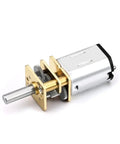 3V DC Micro Gear Motor with 15 RPM Output, Mini Metal Gearbox, high torque, low noise, gold and silver housing, GA12N20