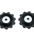 Deore 10 Speed Rear Derailleur Pulley Set For RD M6000 SGS Cranks Up Shifting Smoothness Reduces Noise And Improves Drivetrain Efficiency For Mountain Bikes. Black aluminum 10-speed derailleur pulley set, 1 pair, for MTB rear derailleur