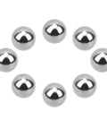 100 Piece 5.5mm 304 Stainless Steel Bearing Balls Grease Monkey Approved For Heavy Repair And DIY Backyard Builds Boss Level Smooth Round Hardware Upgrades Today, arranged in a circle on a white background.