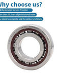 Rock Solid Ultra Precision Angular Contact Ball Bearing B7204 C T P4S Spindle Replacement For Cnc Lathe And Milling Machines Germany Steel Balls 15 Degree Angle circular bearing view.