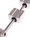 Heavy Duty T8 Lead Screw Kit With Linear Guide Rail And Tough Aluminum Carriage Blocks For Smooth 3D Printer CNC Machine Upgrades No Sweat Assembly Rock Solid Build Quality 16 Piece Set Precision Ground Threads, aluminum carriage blocks with rail
