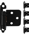Spring Loaded RV Cabinet Door Hinges That Self Close and Stay Shut Heavy Duty Steel Half Overlay Semi Concealed Hinges