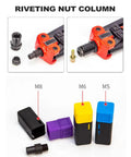 Heavy Duty Rivet Nut Tool Kit With Ergonomic Handle For Sheet Metal And Auto Jobs. No Tool Change Needed. Tough Steel Build Includes 10 Rivets And Nuts Plus Sturdy Case. M5 M6 M8 heads and threaded inserts