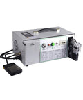 Heavy Duty Electric Terminal Crimping Machine For No Sweat Wire Termination With Rock Solid Constant Speed Motor and foot pedal.
