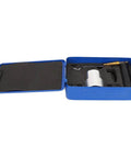 6Pc Pro Grade Double Head Metal Sheet Nibbler Cutter Drill Attachment Kit in blue case, showing dual heads and ergonomic handle.
