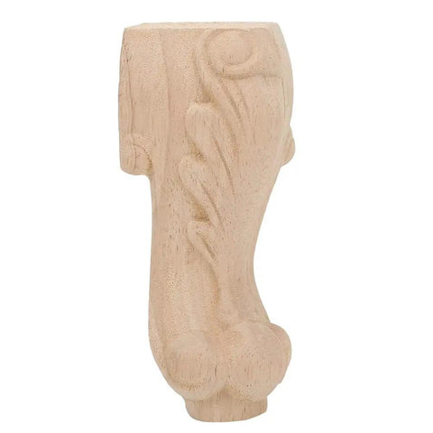 European Style Engraved Wooden Furniture Feet Carved Legs For Sofa Cabinet Table, solid rubber wood, elegant carved detail.