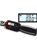 Heavy Duty Digital Torque Wrench With Backlit Display And Buzzer Alarm High Accuracy Electric Ratchet Detection Tool showing LCD display and buzzer.