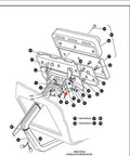 Diagrams showing brake pedal assembly with labeled parts for vehicle wiring setup.