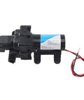 Fabater 12V DC Self Priming Diaphragm Water Transfer Pump At 3.0 Gpm with plastic body and wiring for RV and marine use.
