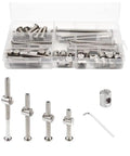 20 Piece Crib Screws Hardware Replacement Kit with M6 Hex Socket Cap Screws in 20 40 60 80 mm Barrel Nuts and Wrenches