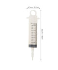 Beavorty Manual Fluid Extractor Pump Portable Plastic Transfer Kit For Car Oil Change With Dual Extraction And Filling Design Using Extension Tubes, clear plastic syringe with measurement marks.