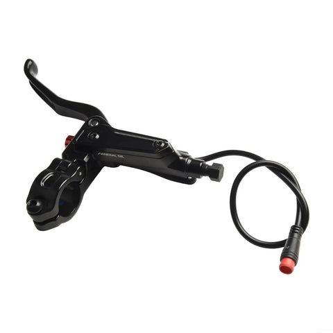 Left Hand Electric Bike Brake Lever For Hall Motor, 3 Pin Power Cut Off Hydraulic Disc Brake Handle, Aluminum Alloy Mineral Oil System